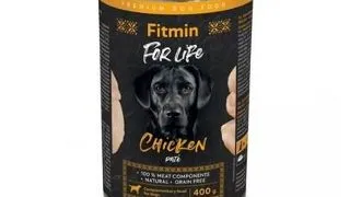 FITMIN For Life pate pentru caini cu pui 400 g hrana naturala fara cereale