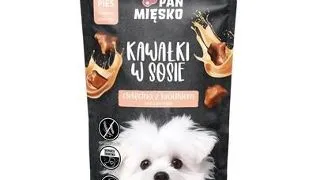 PAN MIESKO hrana umeda caini 150 g bucatele vitel si iepure in sos