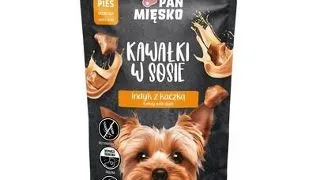 PAN MIESKO hrana umeda caini in sos 150 g bucatele curcan si rata