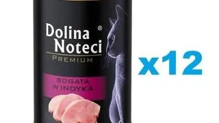 DOLINA NOTECI Premium conserve pisici 12x400 g bogat in curcan