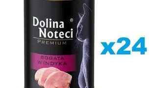 DOLINA NOTECI Premium hrana umeda pisici 24x400 g curcan