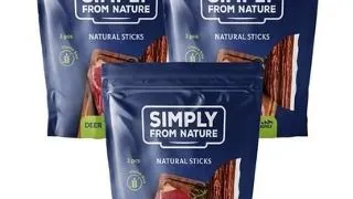 SIMPLY FROM NATURE Nature Sticks pentru caini, cu carne de caprioara 3 x 3 buc.