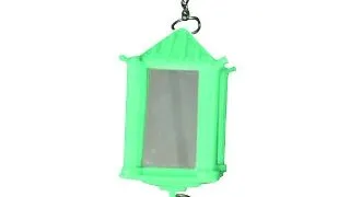 Jucarie felinar cu oglinda si clopotel pentru pasari Tatrapet Dodo, 14 cm