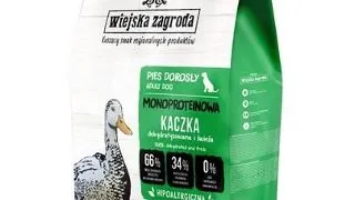 WIEJSKA ZAGRODA Hrana uscata monoproteica cu rata pentru caini M/L 6 kg