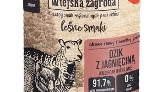 WIEJSKA ZAGRODA Hrana umeda pentru caini seniori mistret cu miel, 400 g