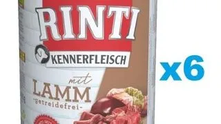 RINTI Kennerfleisch Lamb cu miel 6x400 g conserve caini