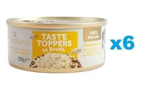 APPLAWS Taste Toppers Conserve pentru caine, cu piept de pui in sos 6x156 g