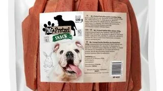 MR. PRETZEL Fasii late din carne de iepure recompensa pentru caini 500 g