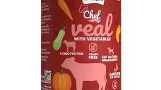 SYTA MICHA Chef Monoprotein hrana umeda pentru caini cu vitel si legume 400 g