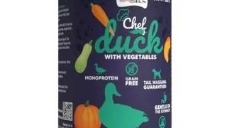 SYTA MICHA Chef Monoprotein hrana umeda pentru caini cu rata si legume 400 g