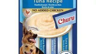 INABA Dog Churu Fish Based Tuna Recipe 4x14g recompensa cremoase cu ton pentru caini