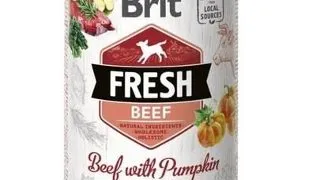 BRIT FRESH Beef with pumpkin 400 g vita si dovleac conserva hrana umeda caini