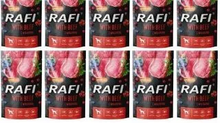 DOLINA NOTECI RAFI Hrana umeda pentru caini adulti, cu vita si afine 10x500 g