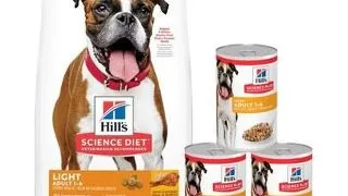 HILL'S Science Plan Adult Light Medium breed hrana caini rasa medie 14 kg + 3 conserve GRATIS