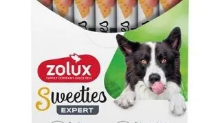 ZOLUX Gustare cremoasa pentru caini SWEETIES pui si branza 7x14g