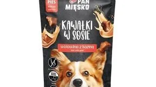 PAN MIESKO bucati in sos cu vita si capra 150 g hrana umeda caini