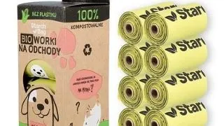 STARCH BAG Saci menajeri BIO compostabili 8 role x 15 buc, galben
