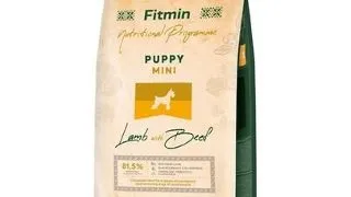 FITMIN Dog Mini Puppy Lamb&Beef 12 kg Sac hrana catei talie mica, cu miel si vita