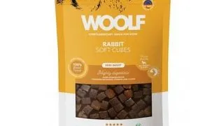 WOOLF Soft Cubes Rabbit Monoprotein 100g cubulete moi de iepure, pentru caini