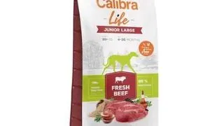CALIBRA Dog Life Junior Large Fresh Beef 12 kg hrana uscata pentru juniori rase mari cu vita