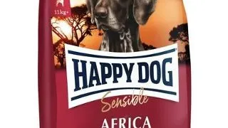 HAPPY DOG Supreme Africa Hrana uscata pentru caini cu intolerante alimentare, cu strut 4 kg