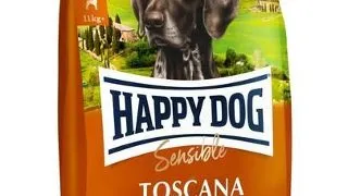 HAPPY DOG Supreme Toscana Hrana uscata pentru caini adulti, cu rata si somon 12.5 kg