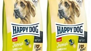 HAPPY DOG Junior Giant miel si orez 30 kg (2 x 15 kg) hrana caini juniori talie foarte mare
