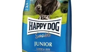 HAPPY DOG Sensible Junior Hrana caini juniori, cu miel si orez 4kg