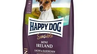 HAPPY DOG Sensible Mini Ireland 4kg somon si iepure hrana pentru caini rasa mica