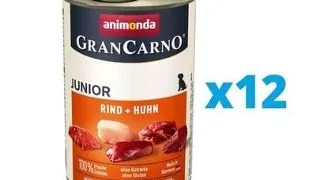 ANIMONDA GranCarno Junior Hrana umeda catei, cu vita si pui 12 x 800 g