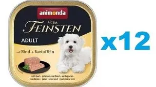 ANIMONDA Vom Feinsten Adult Mancare caini adulti, cu vita si cartofi 12x150 g