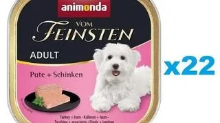 ANIMONDA Vom Feinsten Adult Turkey&Ham 22x150 g hrana caini, pate curcan si sunca