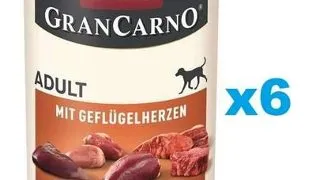 ANIMONDA Gran Carno Adult with Poultry hearts 6x400 g Ser mancare cu inimi de pui pentru caine