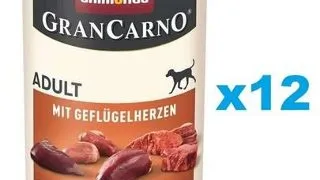 ANIMONDA Gran Carno Adult with Poultry hearts 12x400 g Conserve pentru caine, cu inimi de pasare