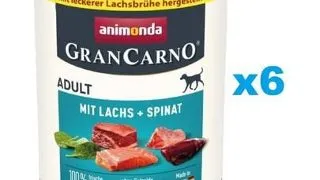ANIMONDA GranCarno Adult somon si spanac 6x800g hrana pentru caini