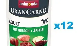 ANIMONDA GranCarno Adult Conserve caine, cu vanat si mere 12x400 g