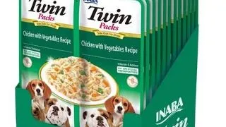 INABA Dog Twin hrana caini 24x40 g cu pui, legume in supa