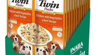 INABA Dog Twin gustare caini 24x40 g pui, legume si vita in supa