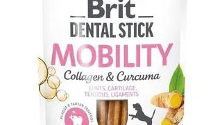 BRIT Dental Stick Mobility cu turmeric si colagen 251 g recompense dentare pentru caini ce sustin mobilitatea