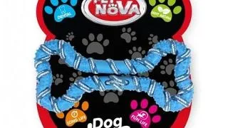 PET NOVA DOG LIFE STYLE Franghie in forma de os pentru caini 20cm, albastru, aroma de menta
