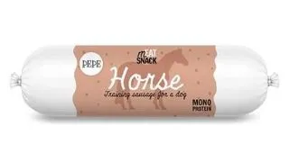 PAKA ZWIERZAKA PEPE Meat Snack carnati pentru caini din carne de cal 200g