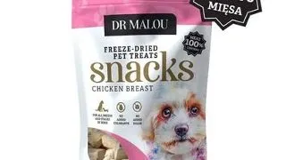 DR MALOU Cuburi din piept de pui 50 g recompense pentru caini 100% liofilizate