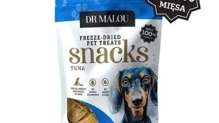 DR MALOU Cuburi din carne de ton 50 g recompense pentru caini 100% liofilizate