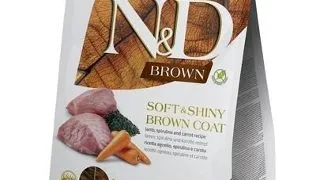 FARMINA N&D Brown Dog Puppy Mini Lamb, Spirulina, Carrot 1,5 kg Mancare catei cu blana maro, cu miel