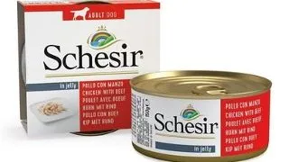 SCHESIR Conserva caine, File de pui cu vita in aspic 150 g