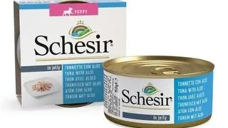 SCHESIR Conserva pentru catelusi, Ton cu aloe 150 g