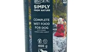 SIMPLY FROM NATURE Hrana umeda pentru caini, carne de cal, seminte de in si morcov 6 x 400 g
