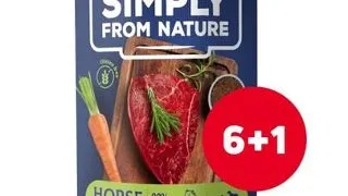 SIMPLY FROM NATURE conserve pentru caini 6 x 400 g + 1 GRATIS cal, seminte de in si morcov