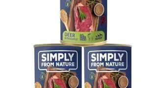 SIMPLY FROM NATURE Hrana umeda pentru caini, carne de vanat si hrisca 3 x 400 g