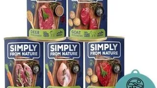 SIMPLY FROM NATURE Hrana caini, mix arome 6 x 400g + capac conserva